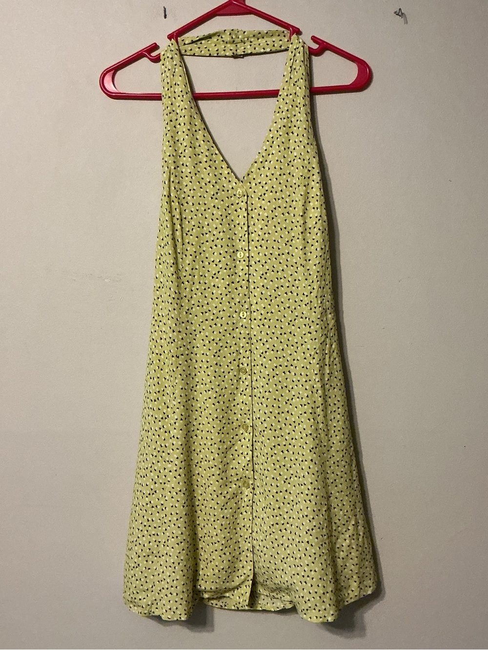 ROLLA'S  Light Lime Green Halter Mini Dress